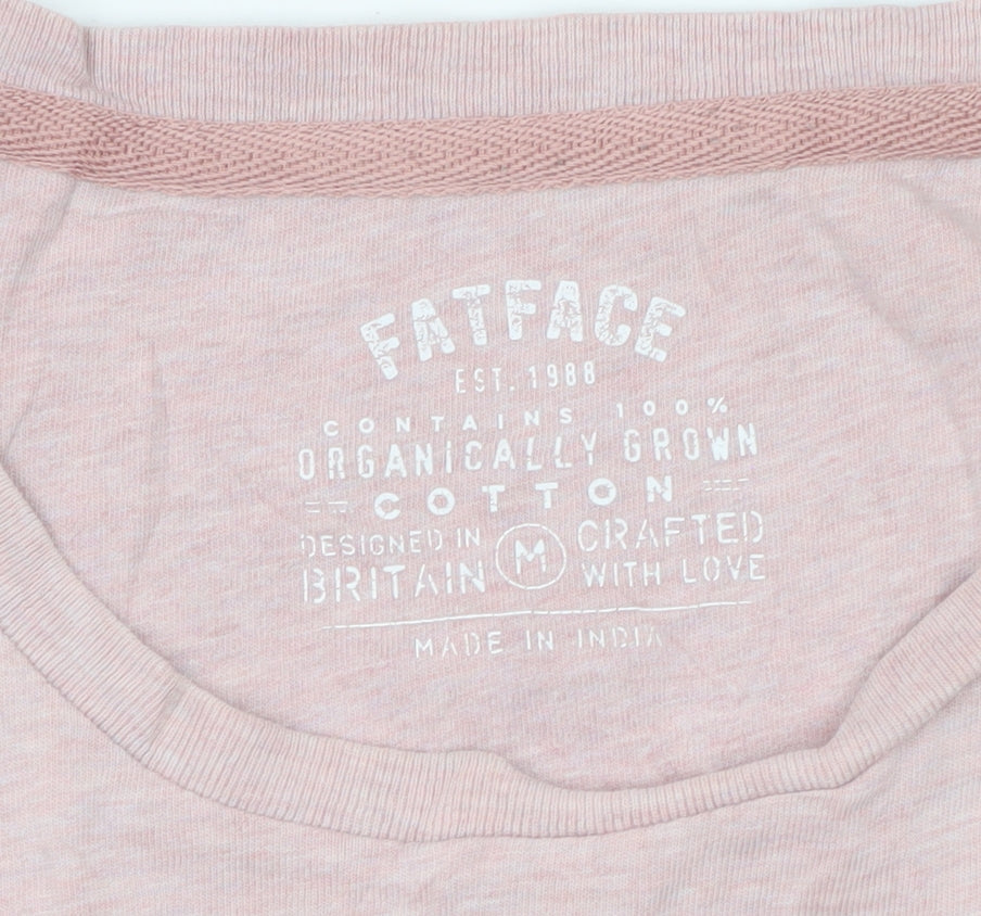 FatFace Men's Pink Organic Cotton Crew Neck T-Shirt Size M