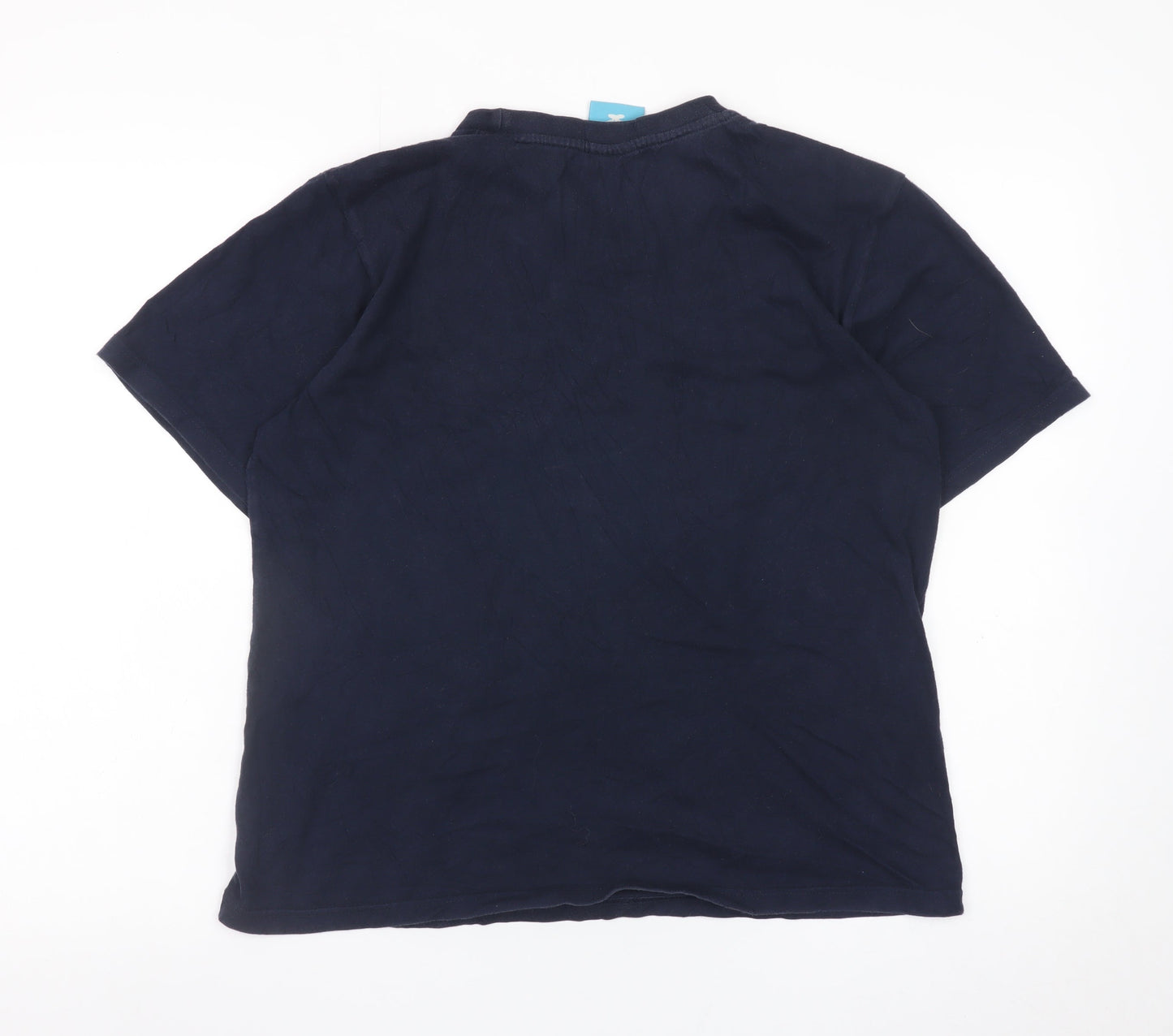 TU Men’s Blue Mr Lazy Graphic Cotton T-Shirt Size Small