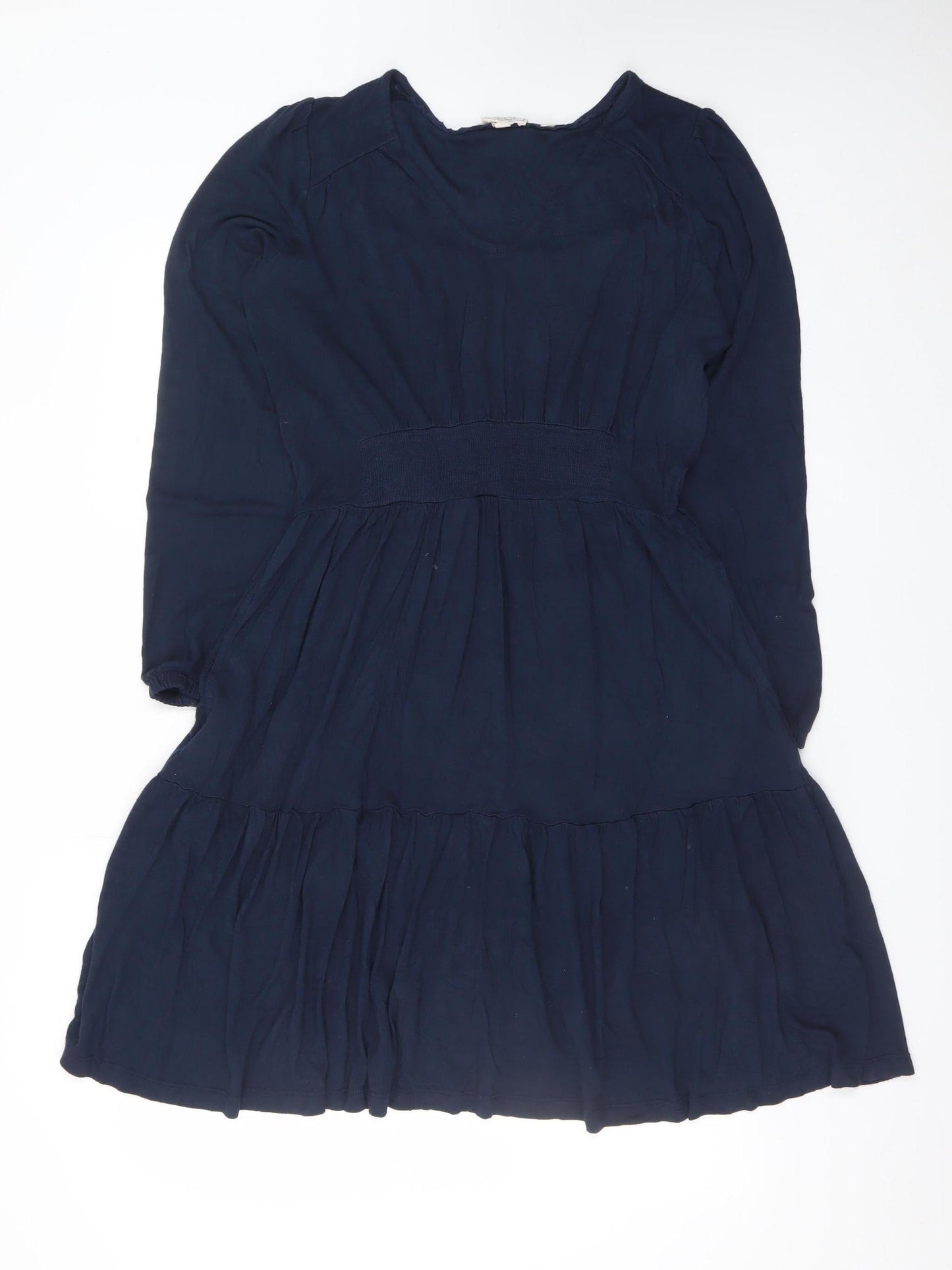 Fat Face Women’s Blue Size 10 Fit & Flare Long Sleeve Dress