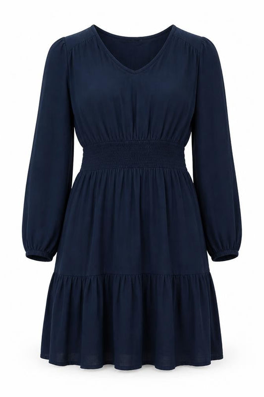 FatFace Women’s Blue Size 10 Fit & Flare Long Sleeve Dress