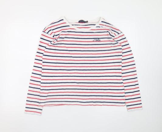 Ralph Lauren Womens Multicoloured Striped Long Sleeve T-Shirt M