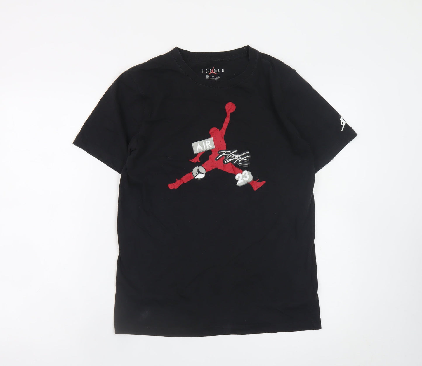 Jordan Teens Black XL Graphic Sports T-Shirt Air Flight 23 Cotton Blend