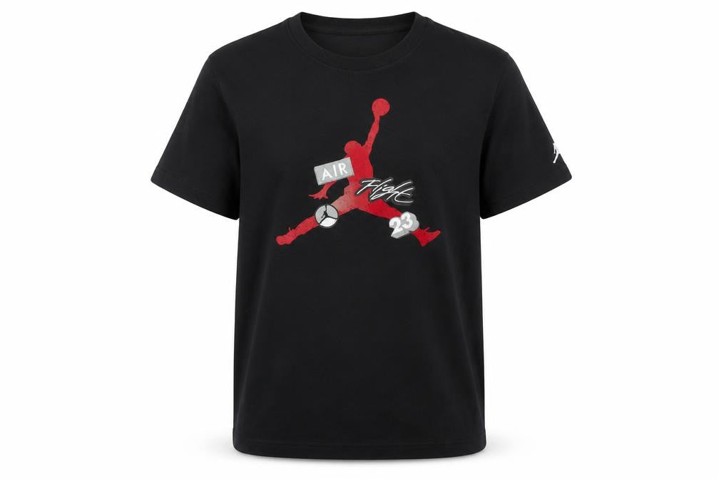 Jordan Teens Black XL Graphic Sports T-Shirt Air Flight 23 Cotton Blend