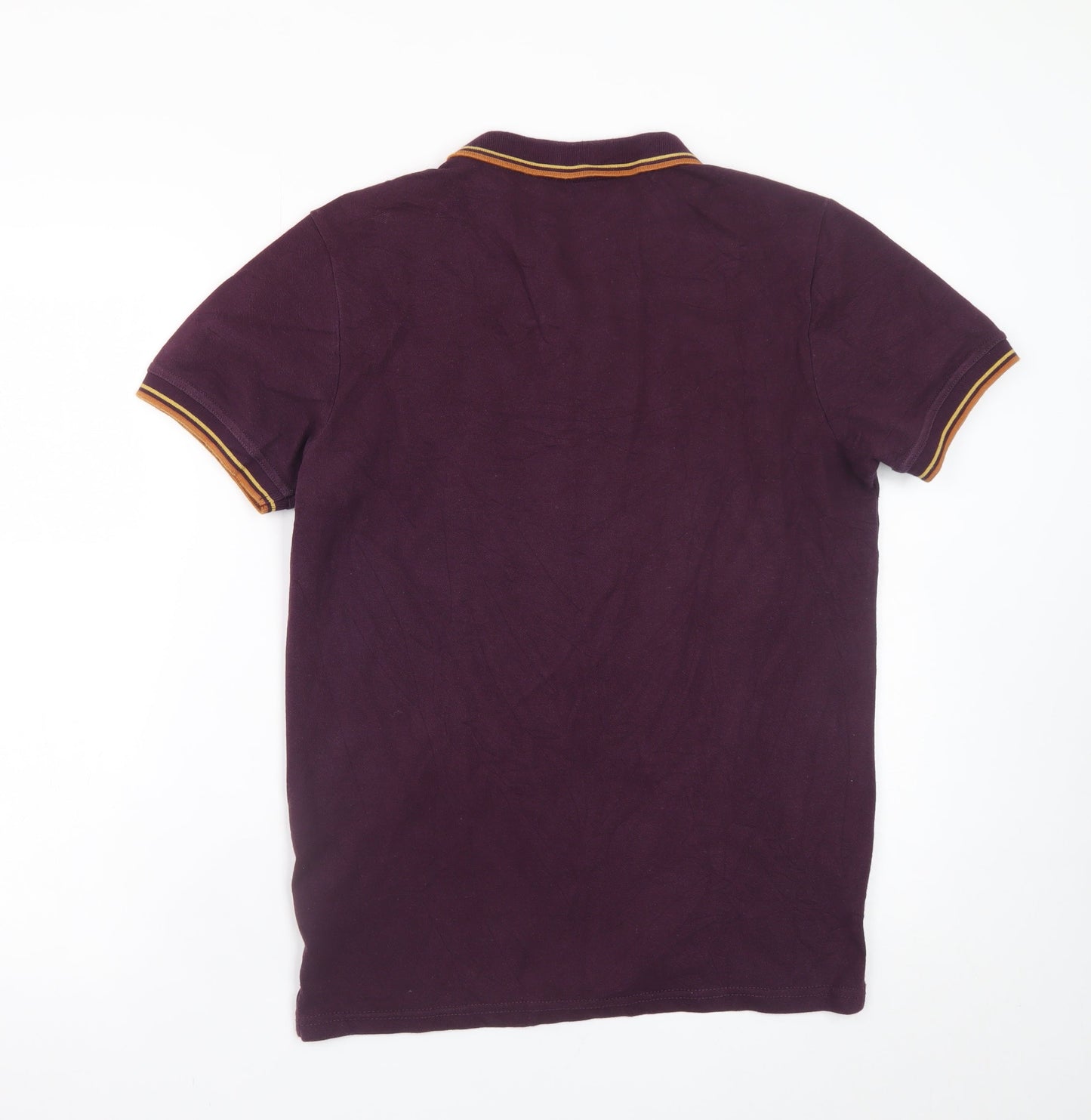 Firetrap Men's Purple Cotton Blend Polo Shirt Size M