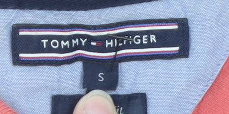 Tommy Hilfiger Men's Red Floral Cotton Polo Shirt Size S