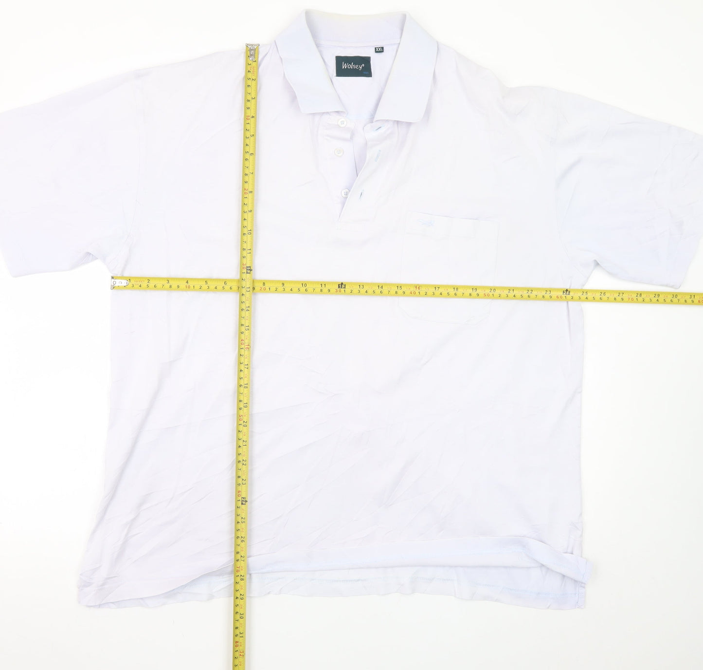 Wolsey Men's White 2XL Cotton Short Sleeve Polo Shirt