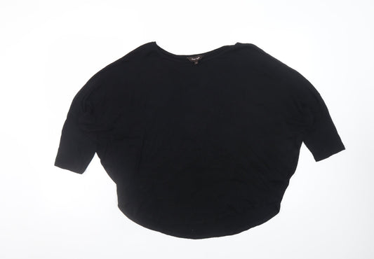 Phase Eight Women Black Size 12 Relaxed Jersey Tunic Blouse