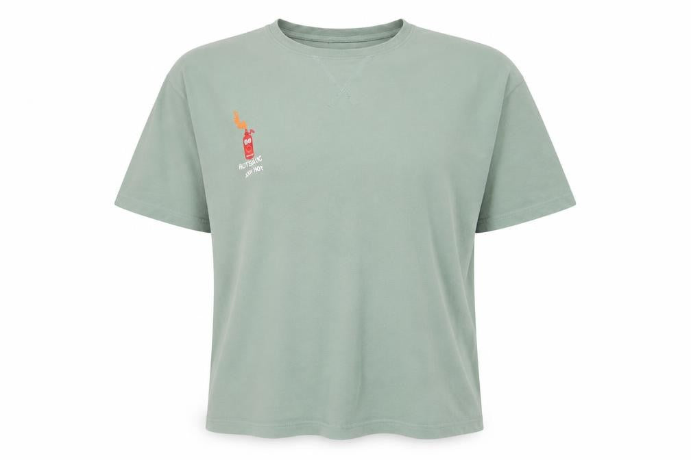 ASOS Design Men's Green Hot Sauce Graphic Cotton T-Shirt Size M