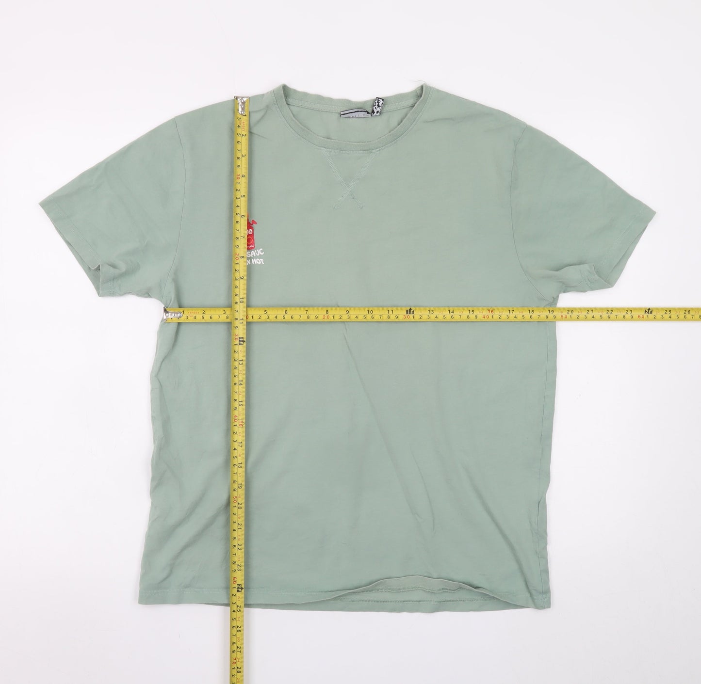ASOS Design Men's Green Hot Sauce Graphic Cotton T-Shirt Size M