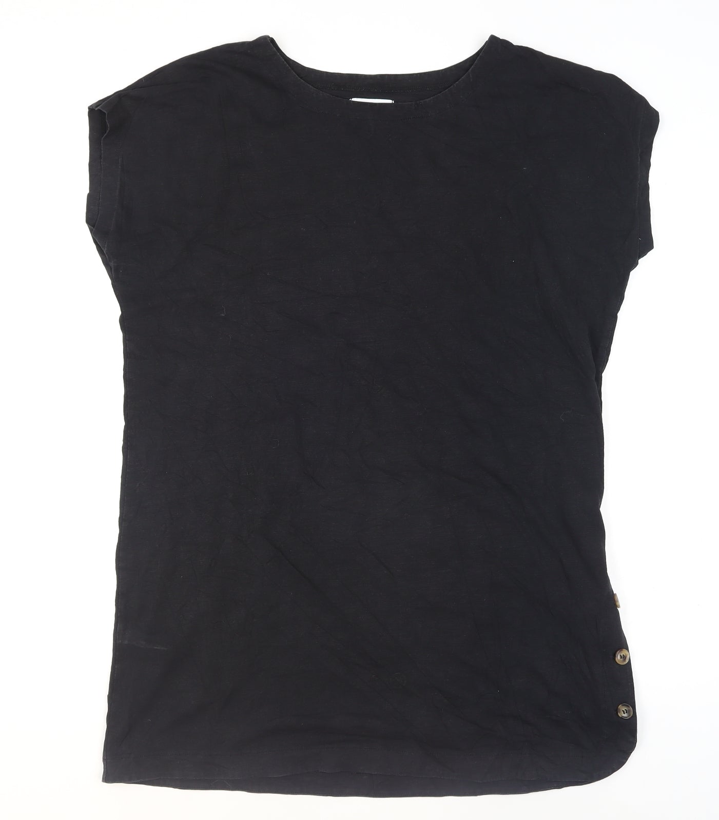 River Island Womens Black XL Cotton Blend Short Sleeve T-Shirt