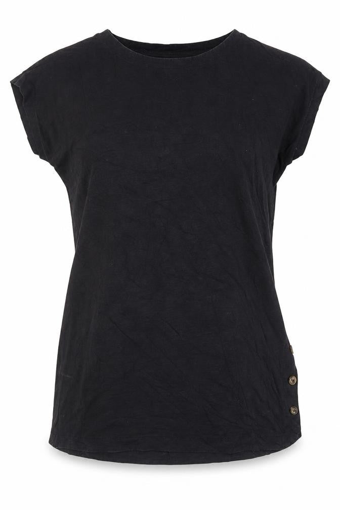 River Island Womens Black XL Cotton Blend Short Sleeve T-Shirt