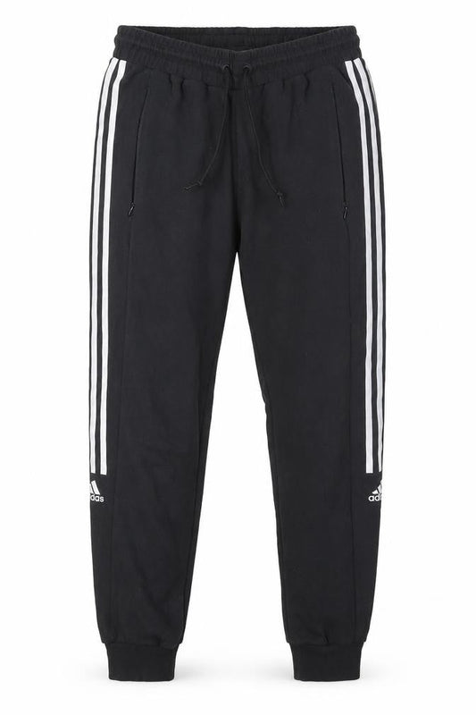 Adidas Women's Black S Jogger Activewear Trousers with Side Stripes