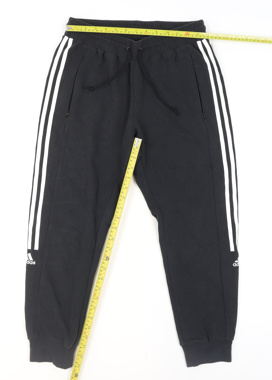 Adidas Women's Black S Jogger Activewear Trousers with Side Stripes
