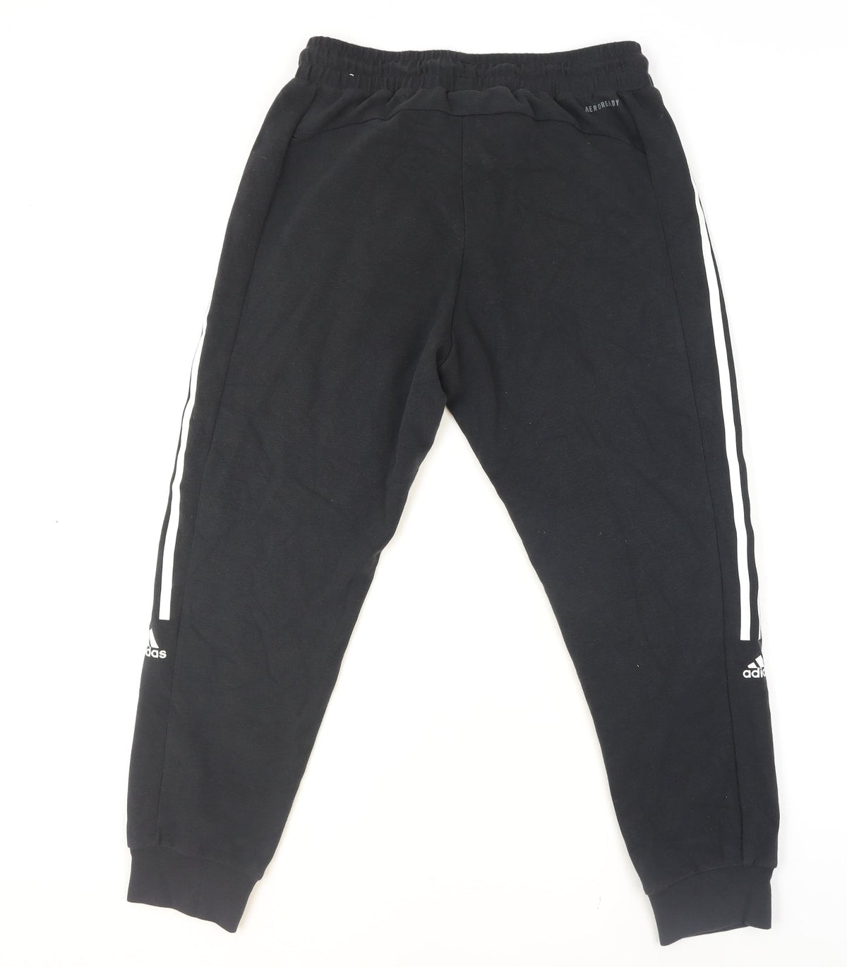 Adidas Women's Black S Jogger Activewear Trousers with Side Stripes