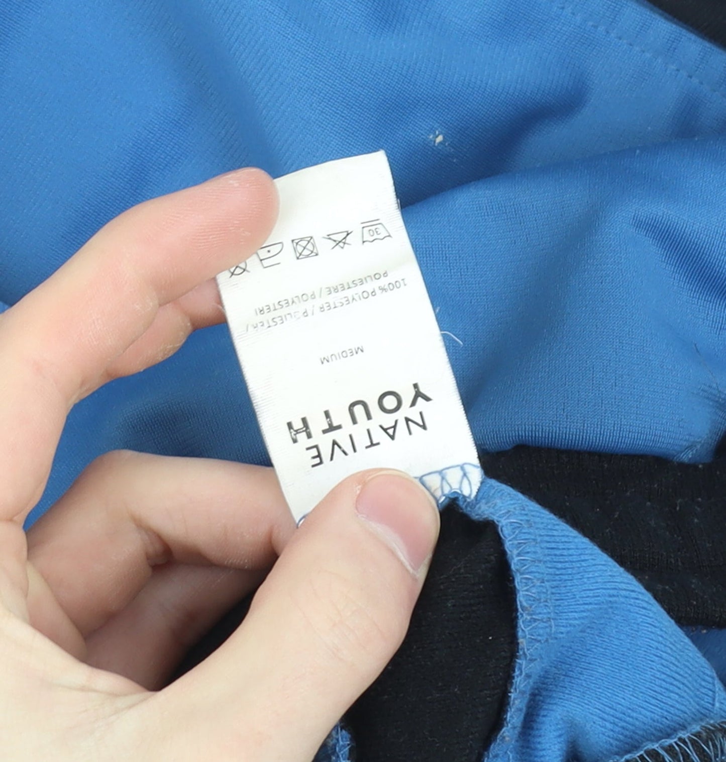 Native Youth Men's Blue Jogger Trousers Medium with Side Stripes