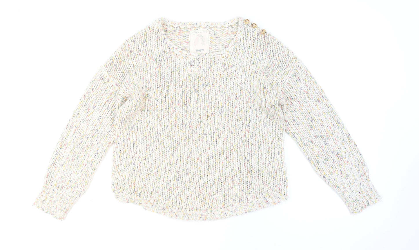 Mantaray Women's Multicoloured Chunky Knit Jumper Size 10
