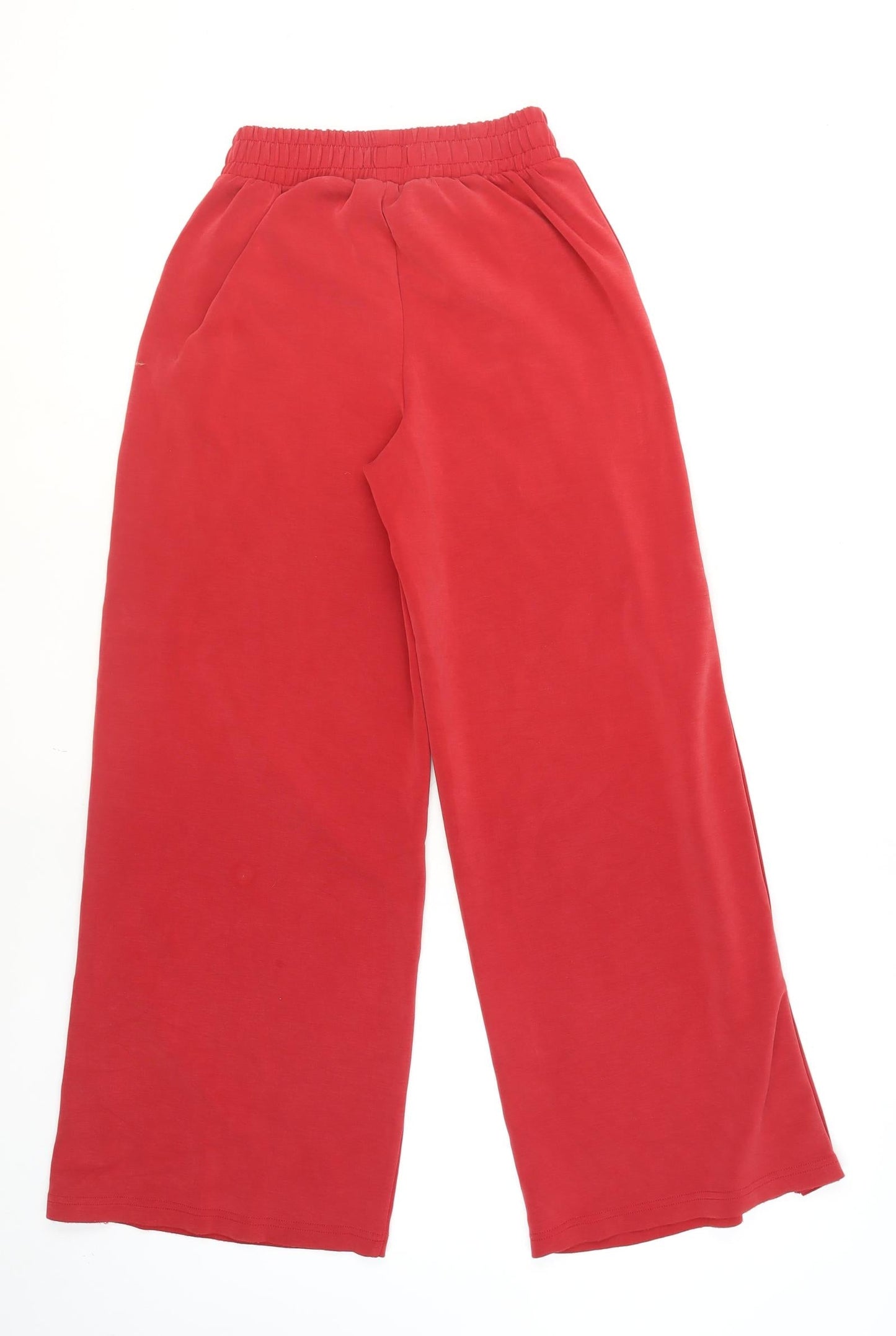 Next Women's Red Track Pants Size 6R Elastic Waist Snap Side