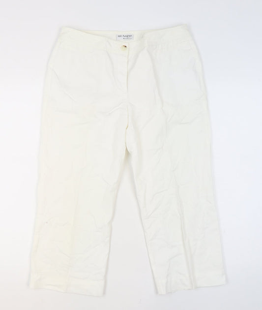 Marks & Spencer Autograph Women’s White Chino Trousers Size 12 Regular