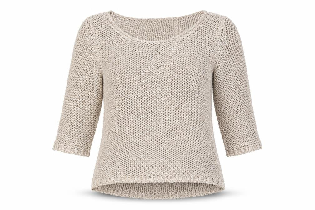 Next Women’s Beige Open-Knit Cotton Pullover Jumper Size S