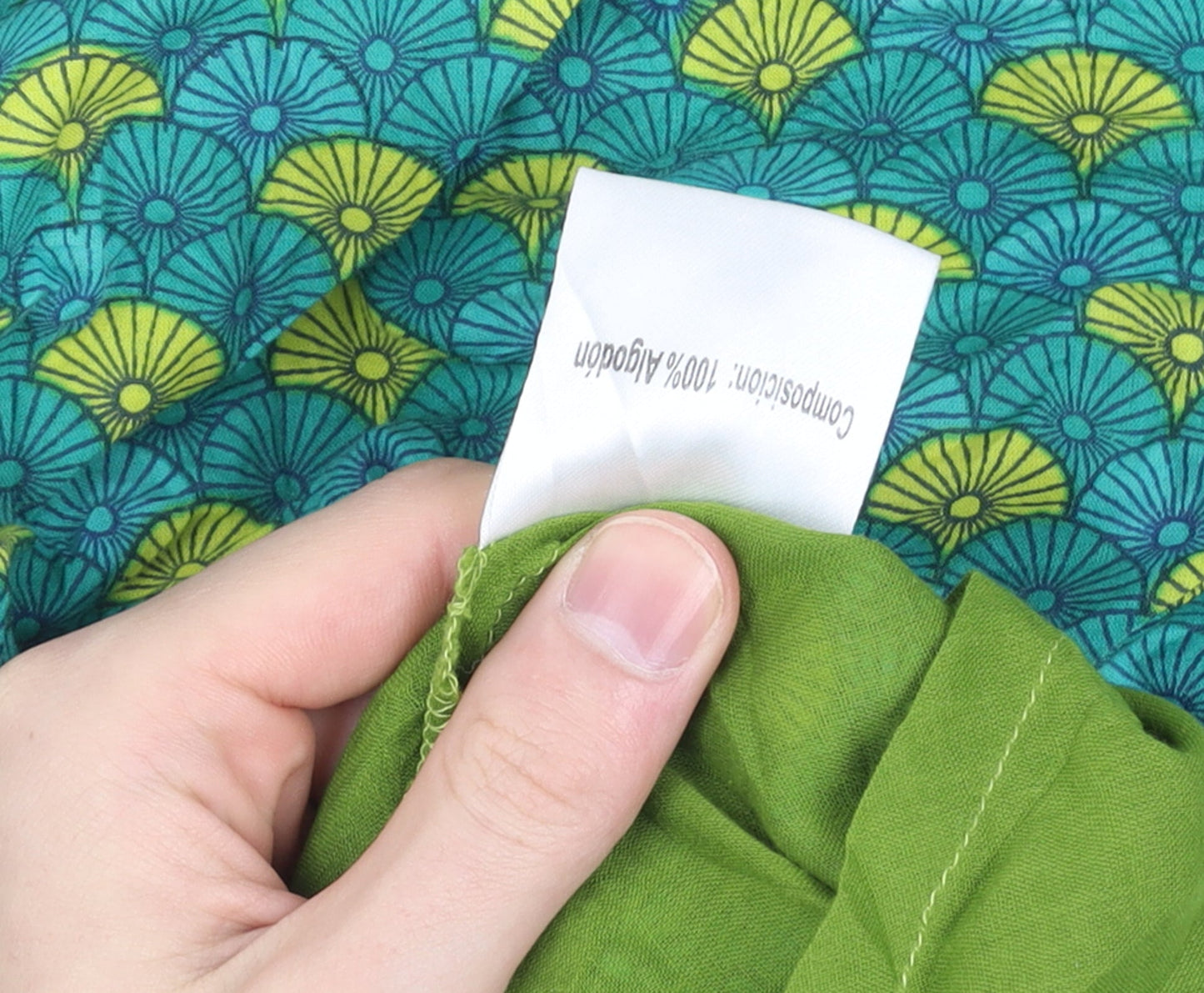 Pranella Women's Green A-Line Cotton Summer Dress Size M
