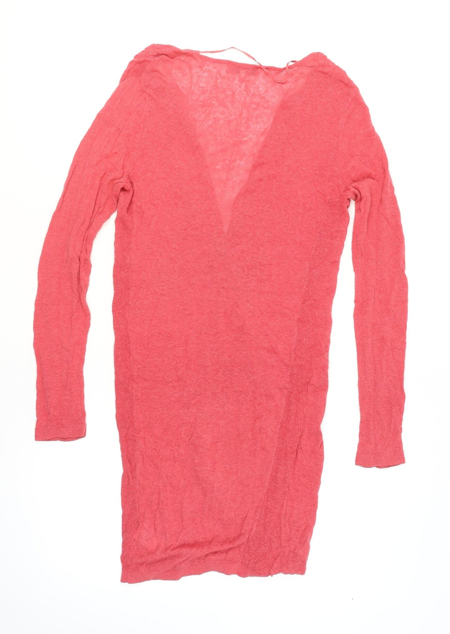 Sandwich Womens Pink V-Neck Long Sleeve Knit Cardigan M