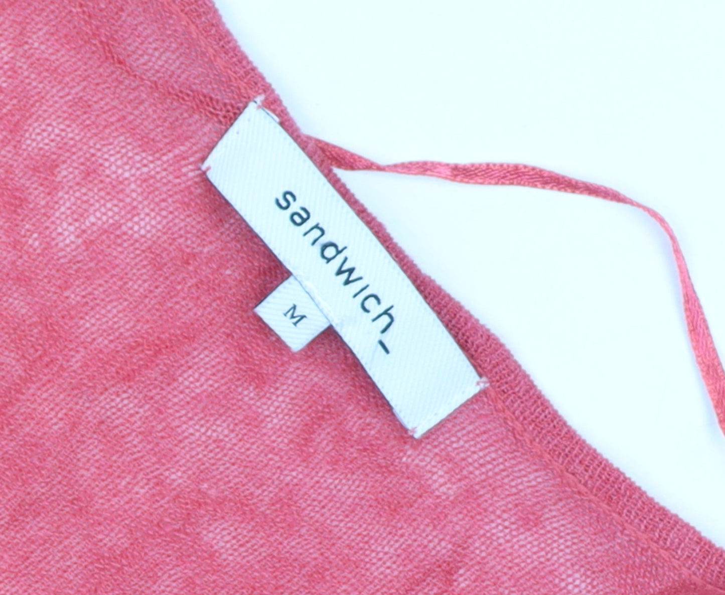 Sandwich Womens Pink V-Neck Long Sleeve Knit Cardigan M