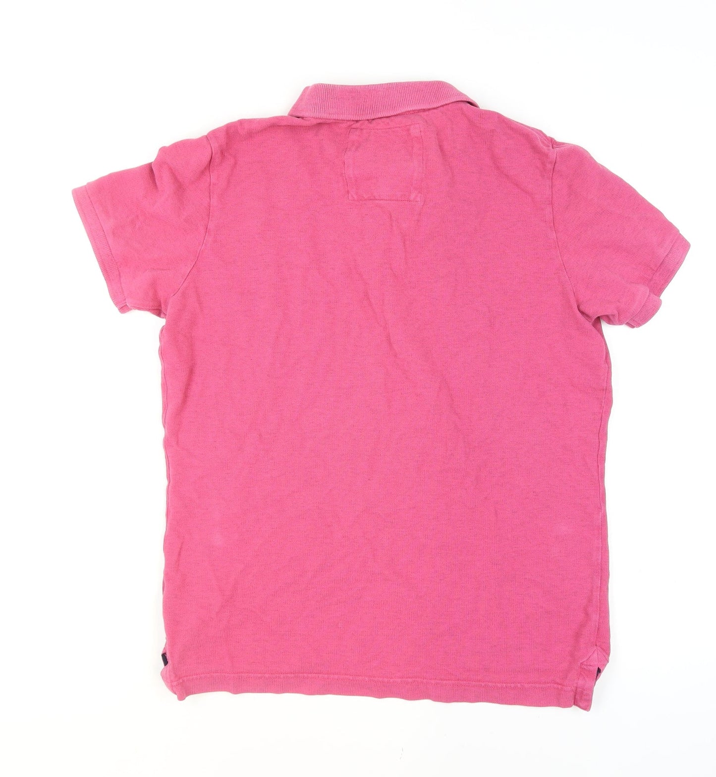 Superdry Men’s Pink Cotton Short Sleeve Polo Shirt Size L