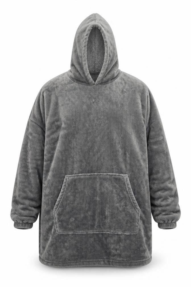 Studio Mens Grey Fleece Hooded Robe L/XL Winter Nightwear
