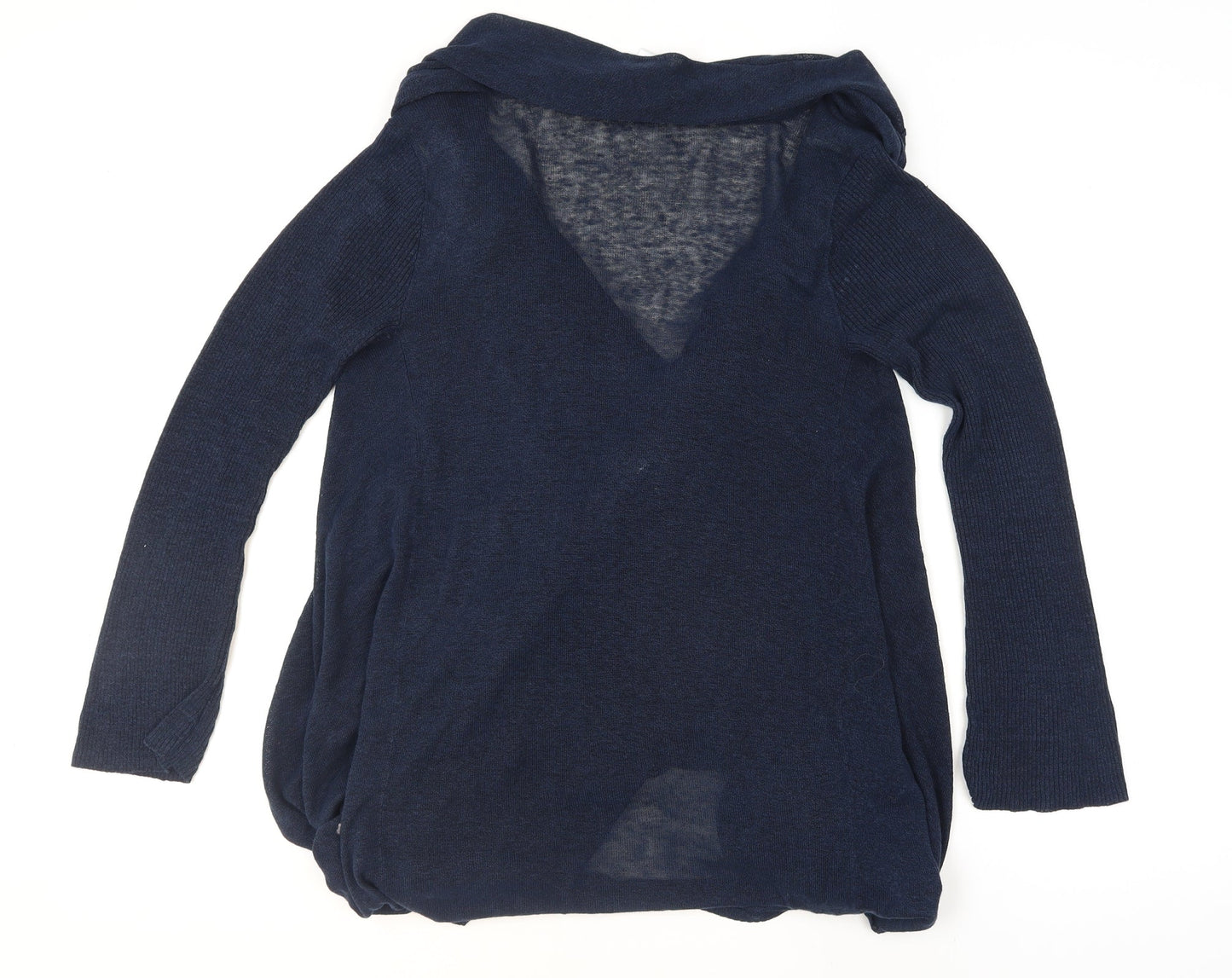 Fenn Wright Manson Women's Blue Silk Cotton Wrap Jumper M