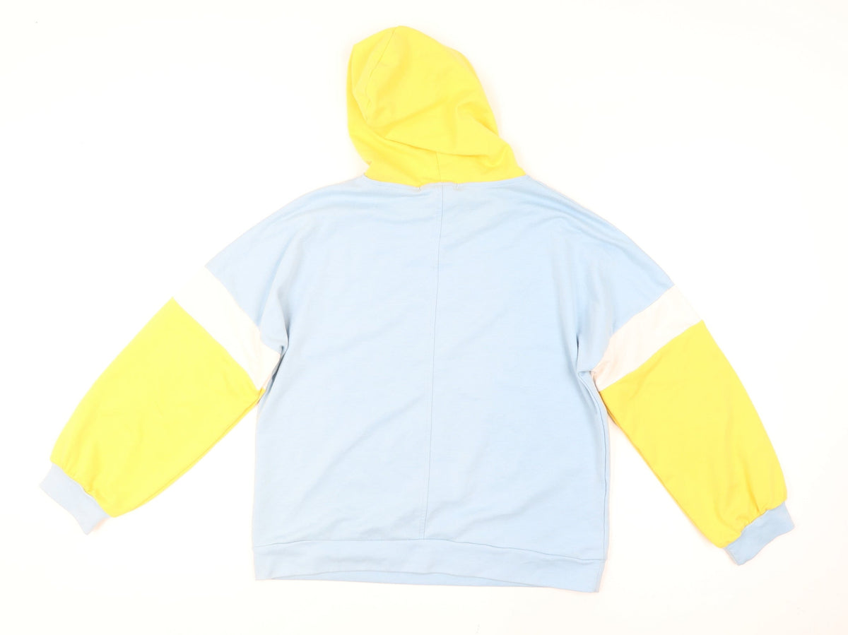 Rujiaxiang Boys Light Blue and Yellow Pullover Hoodie M Cartoon Dog Print