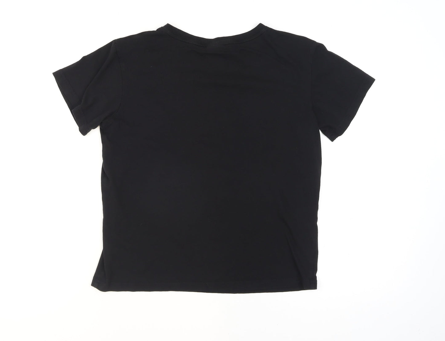 Puma Women’s Black Logo T-Shirt Size 10 Short Sleeve Cotton