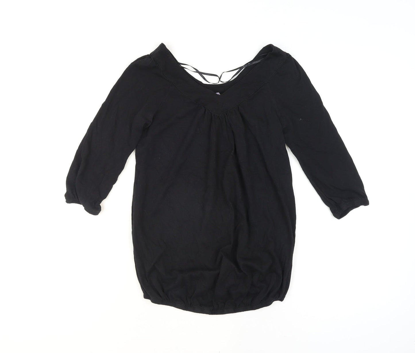 Maternity Black V-Neck Tunic Blouse Women’s Size 10