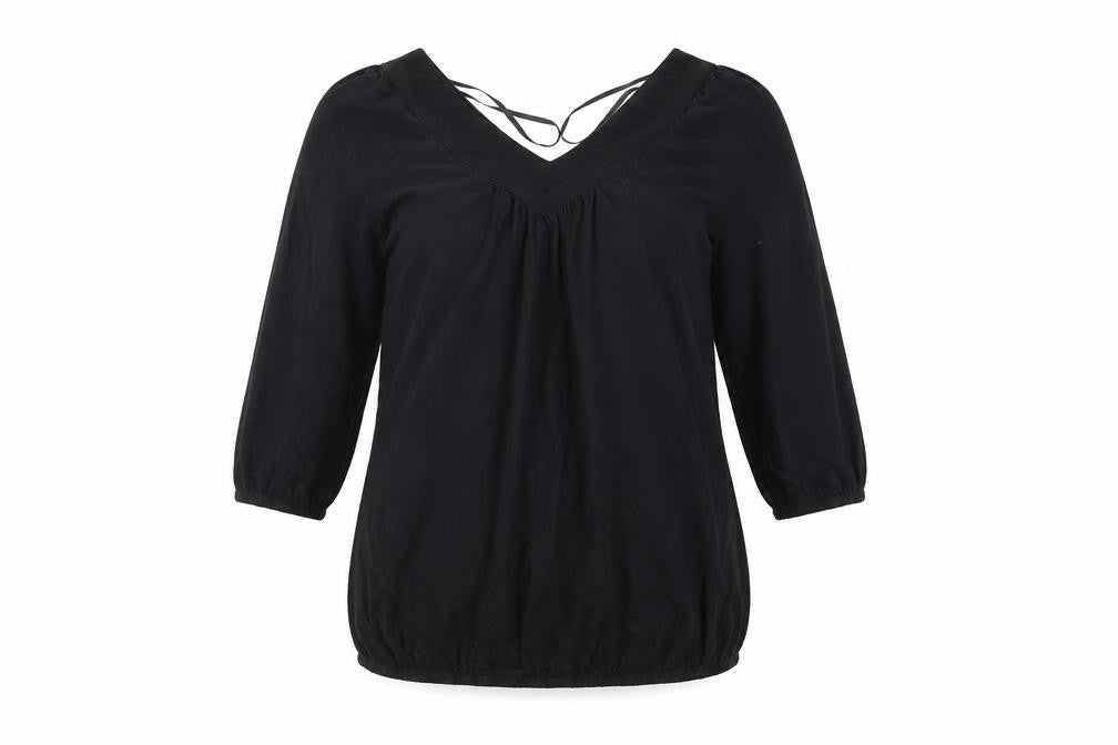 Maternity Black V-Neck Tunic Blouse Women’s Size 10