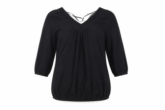 Maternity Black V-Neck Tunic Blouse Women’s Size 10