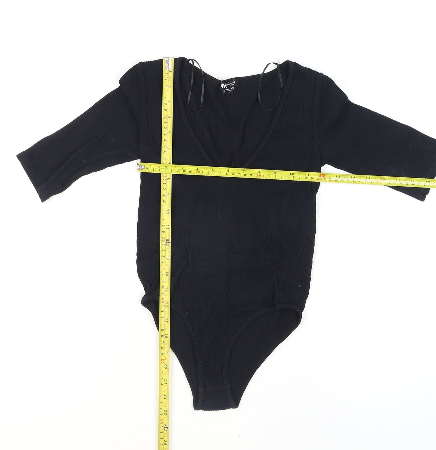 Banana Republic Women's Black Ribbed Bodysuit XS – Classic Scoop Neck Style