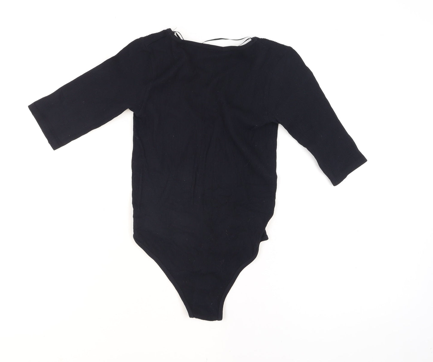 Banana Republic Women's Black Ribbed Bodysuit XS – Classic Scoop Neck Style