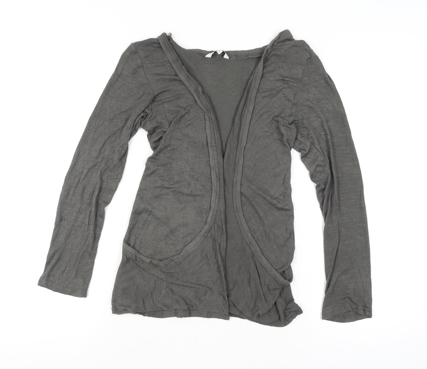New Look Women’s Grey Long Sleeve Open Cardigan Size 14