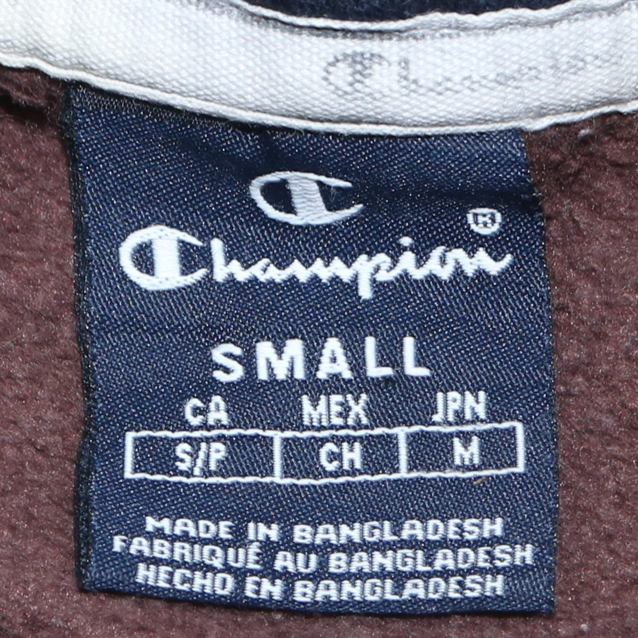 Champion Men's Brown Small Pullover Hoodie with Logo Print
