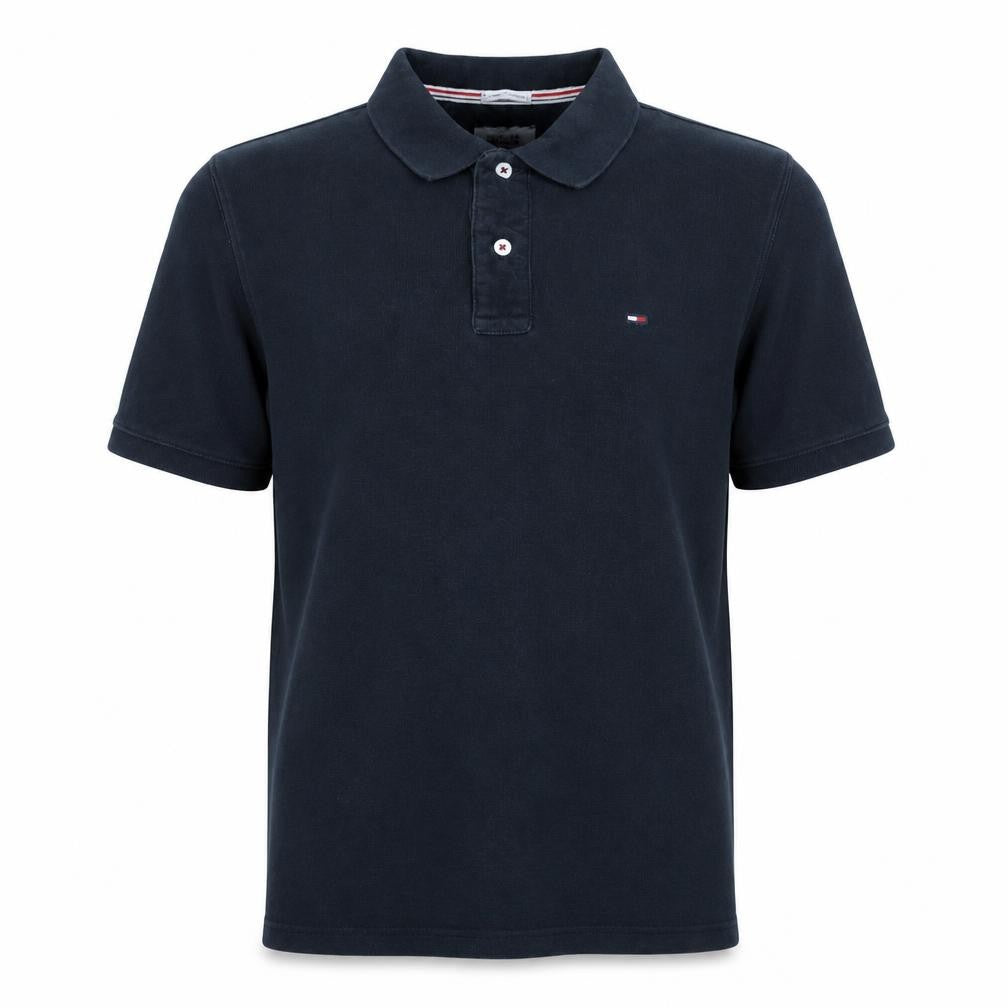 Tommy Hilfiger Men’s Black Cotton Polo Shirt Size L Classic Fit