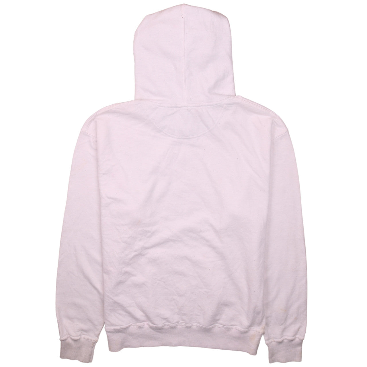 Champion Men's White Pullover Hoodie M Regular Fit Logo Fleece