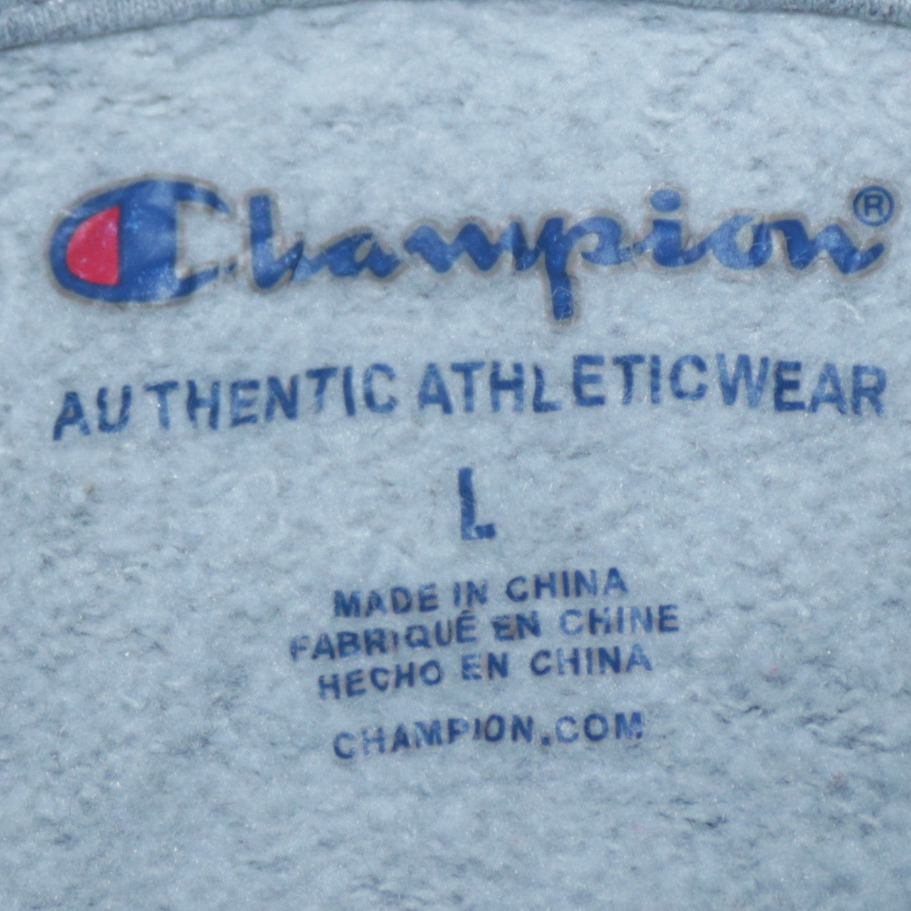 Champion Women’s Grey Pullover Hoodie L Logo Chest Cotton Blend