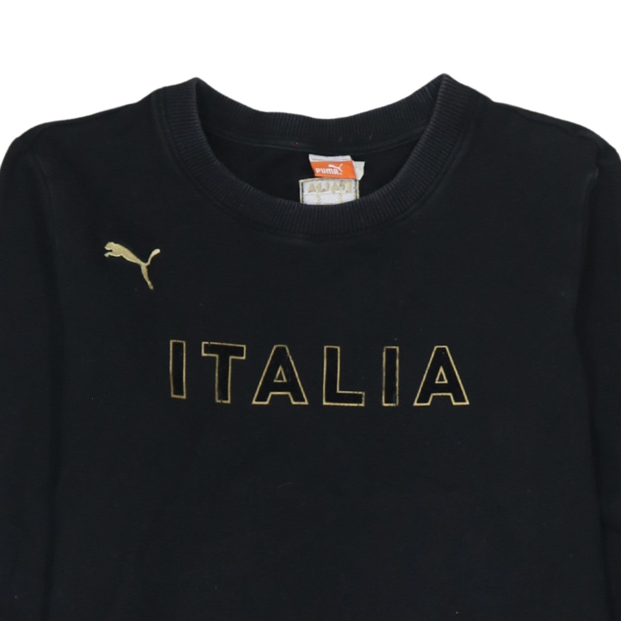 Puma Men's Black Italia Sweatshirt 2XL Crew Neck Pullover
