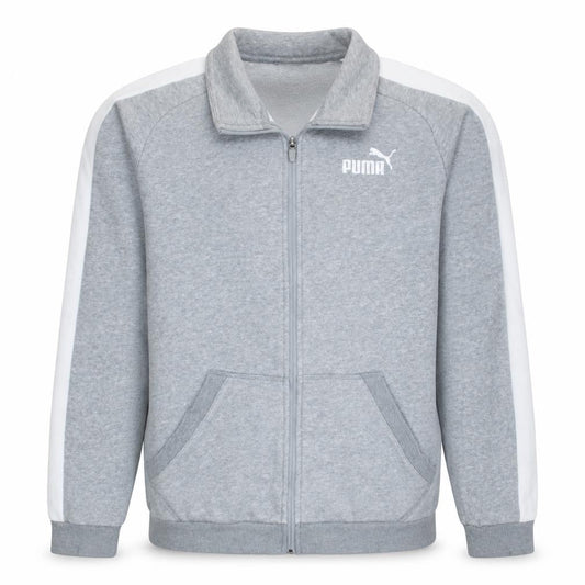 Puma Men's Grey Small Regular Fit Track Jacket Full Zip