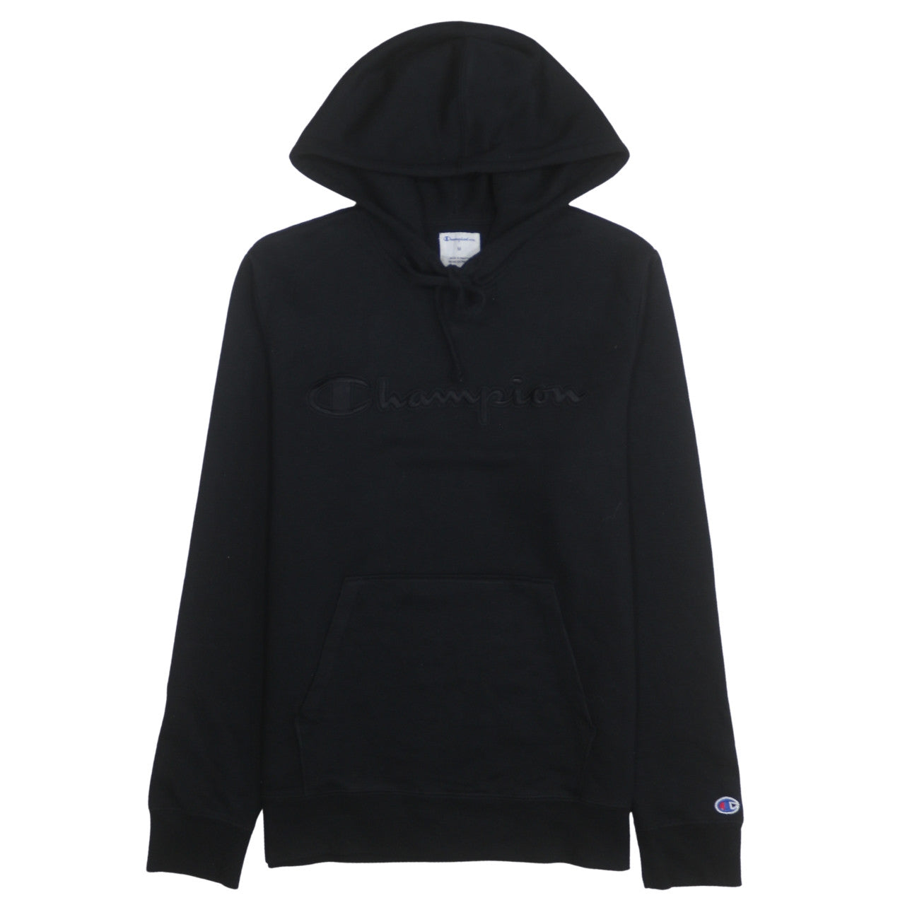 Champion Men’s Black Pullover Hoodie Medium Embroidered Logo