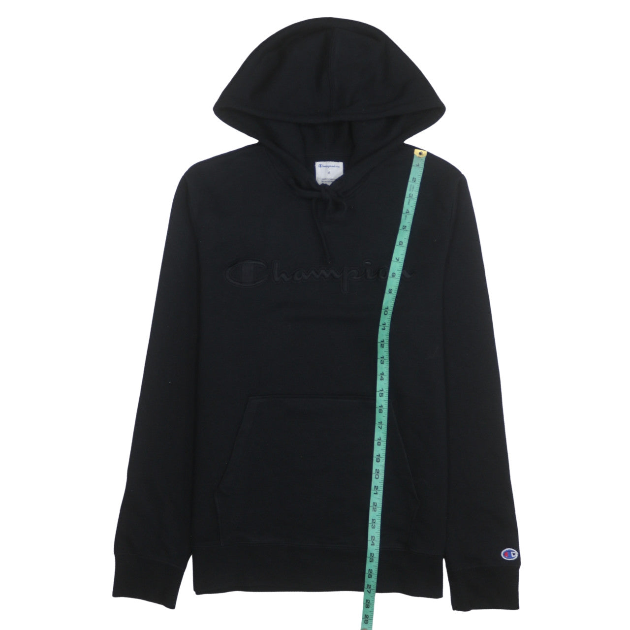 Champion Men’s Black Pullover Hoodie Medium Embroidered Logo