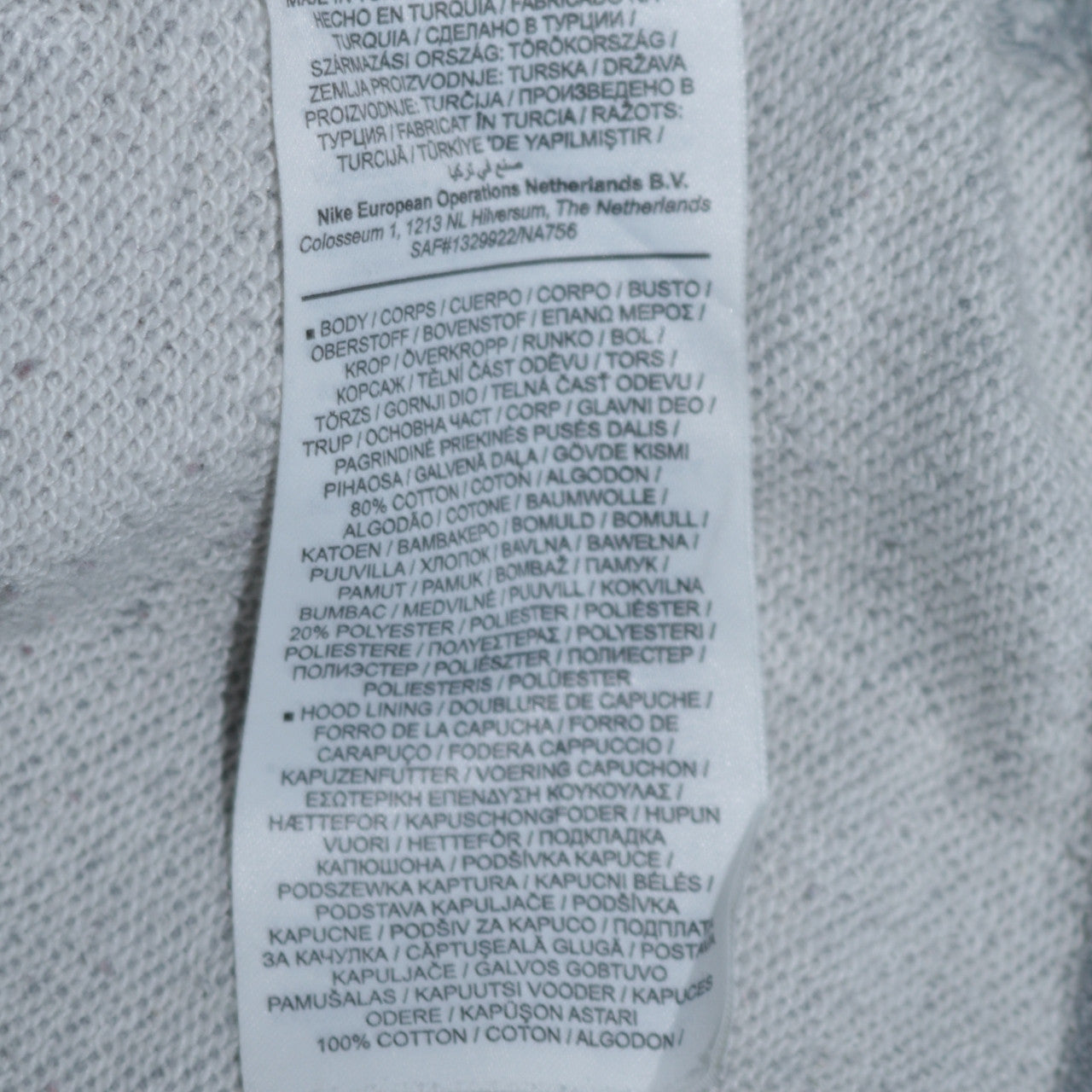 Nike Men's Grey Paris Pullover Hoodie Size S Graphic Print