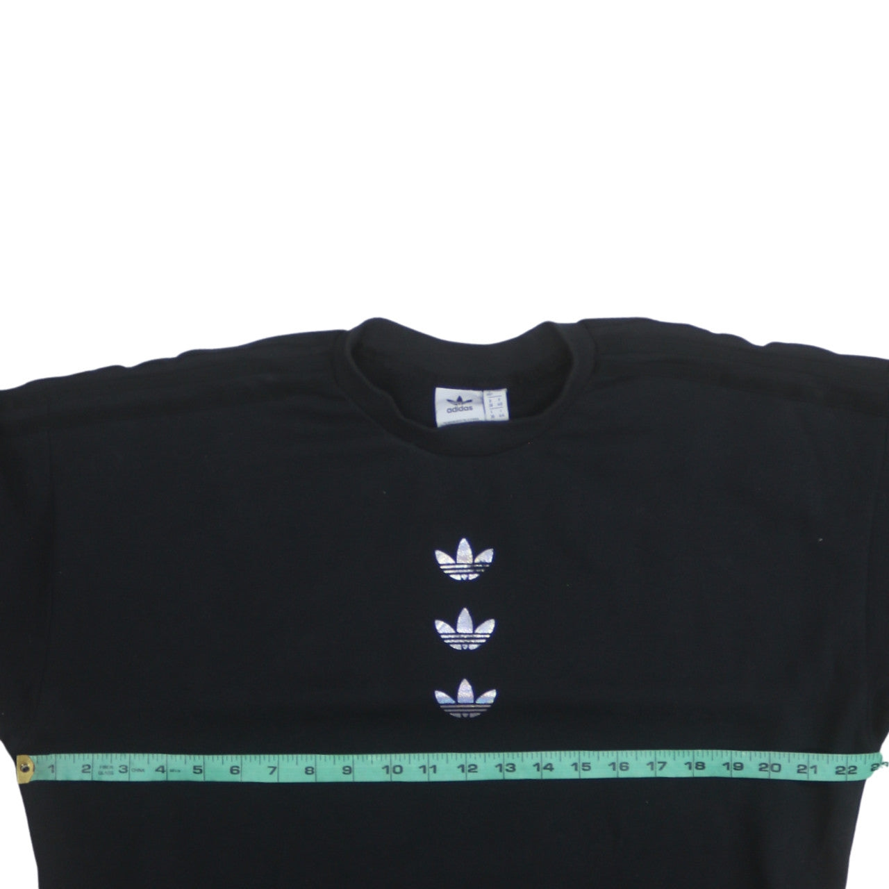 Adidas Women Black Size 12 Pullover Sweatshirt with Logo Detail