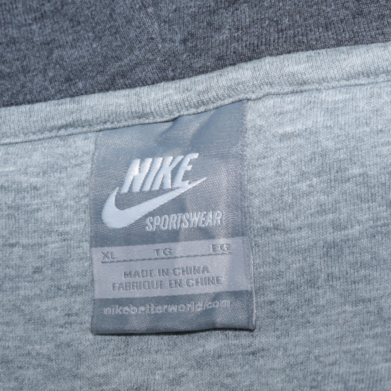 Nike Men's Navy Blue Full Zip Hoodie XL Cotton Blend Sportswear
