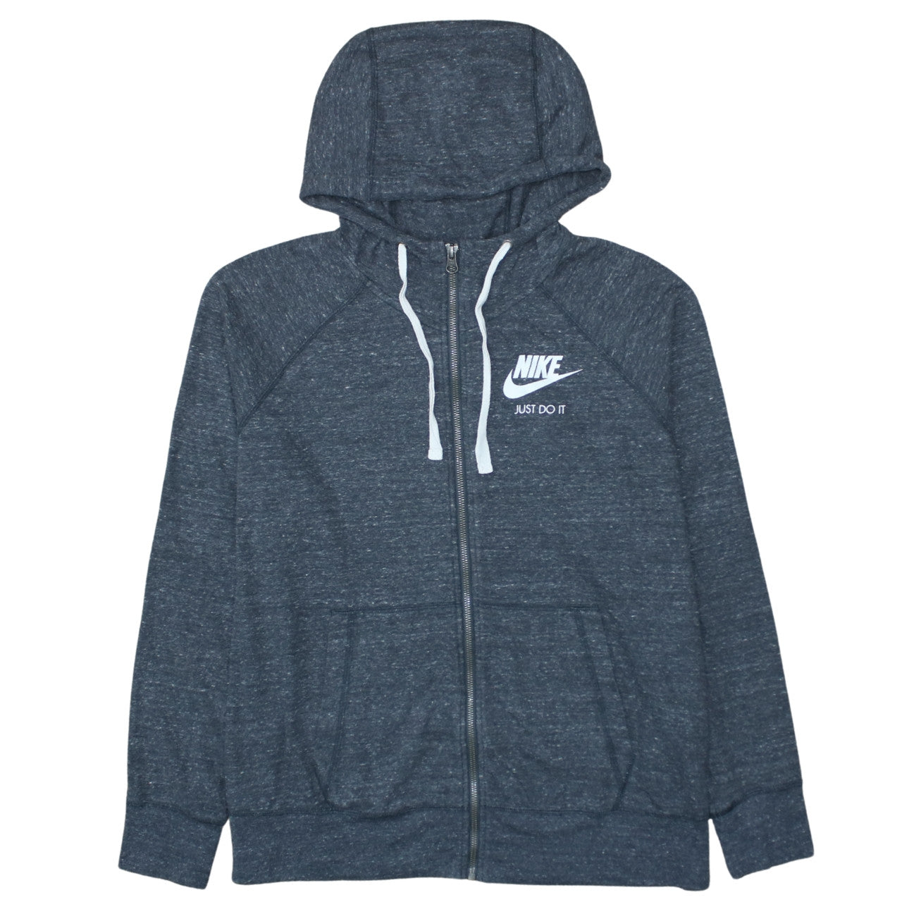 Nike Women's Blue Full Zip Hoodie Size XL Cotton Blend Casual