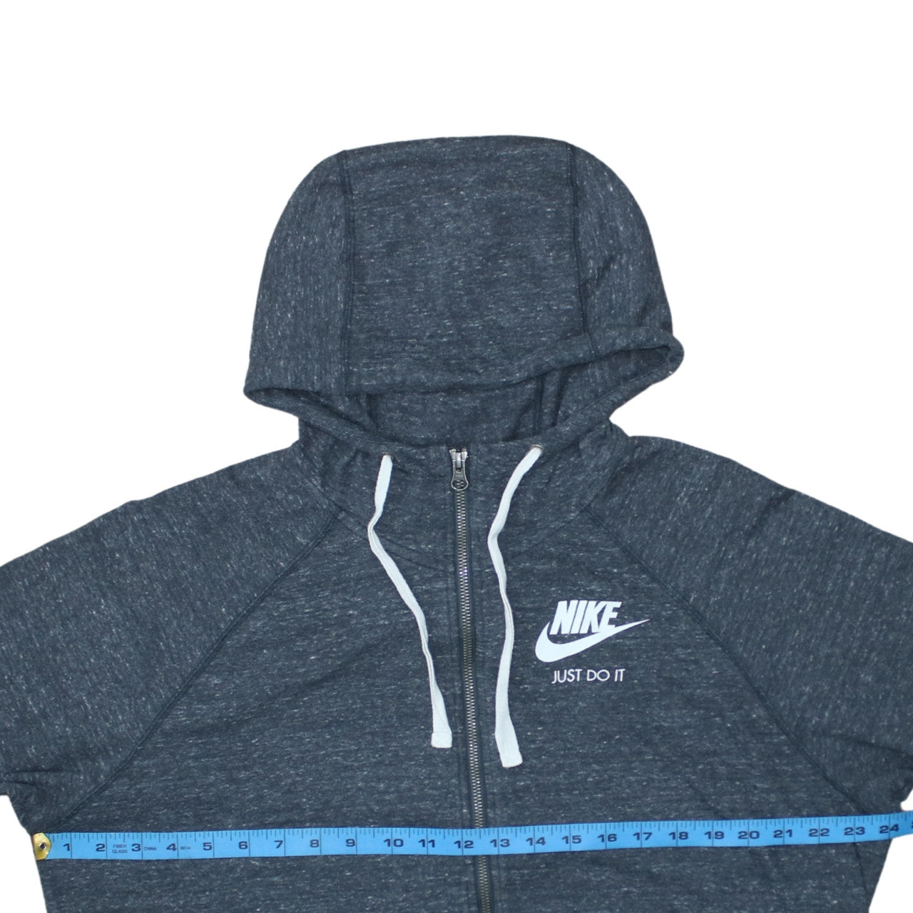 Nike Women's Blue Full Zip Hoodie Size XL Cotton Blend Casual